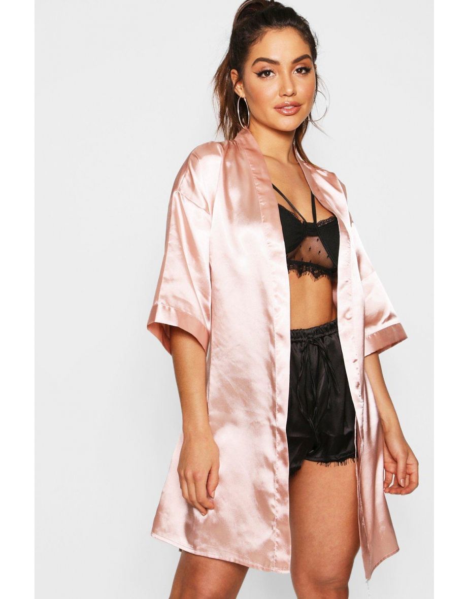 Brides Squad Satin Robe - rose gold - 3