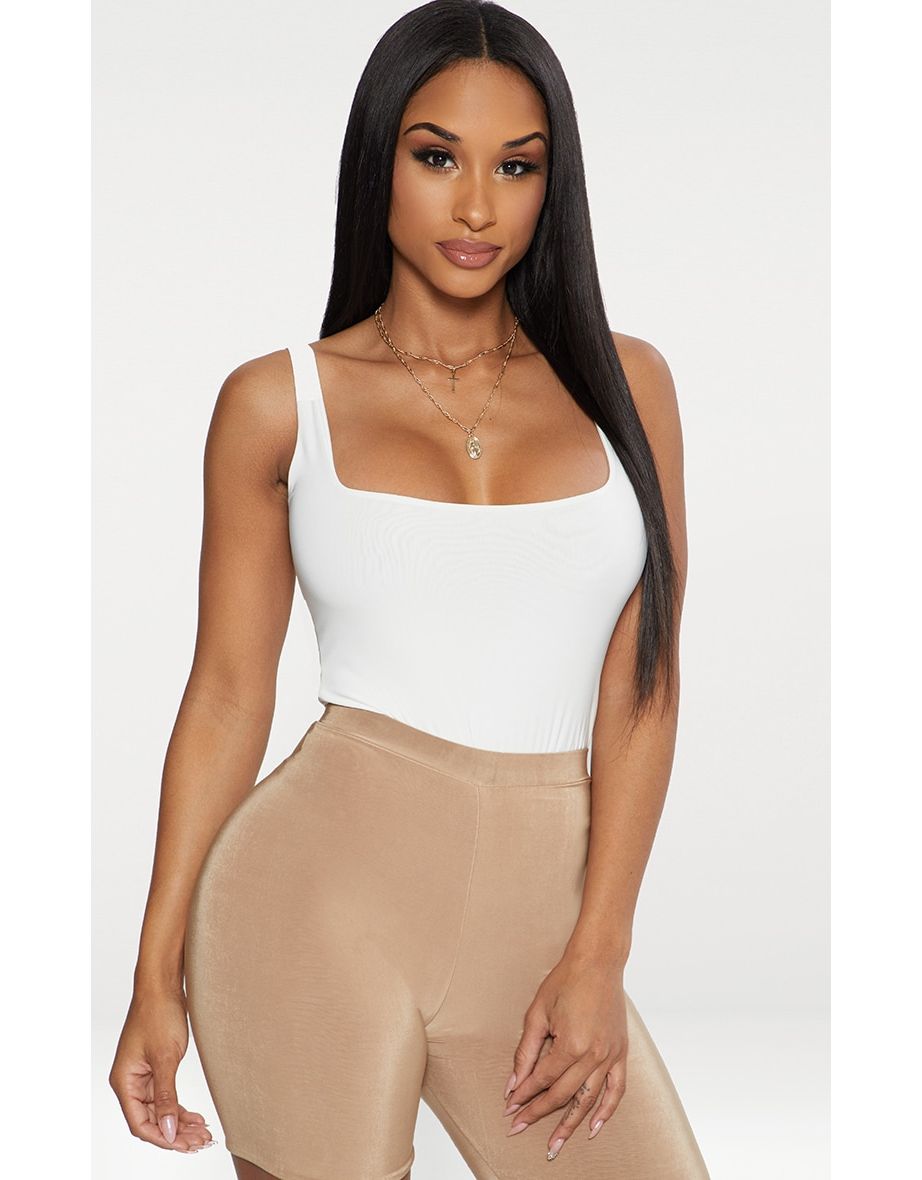 sleeveless thong bodysuit