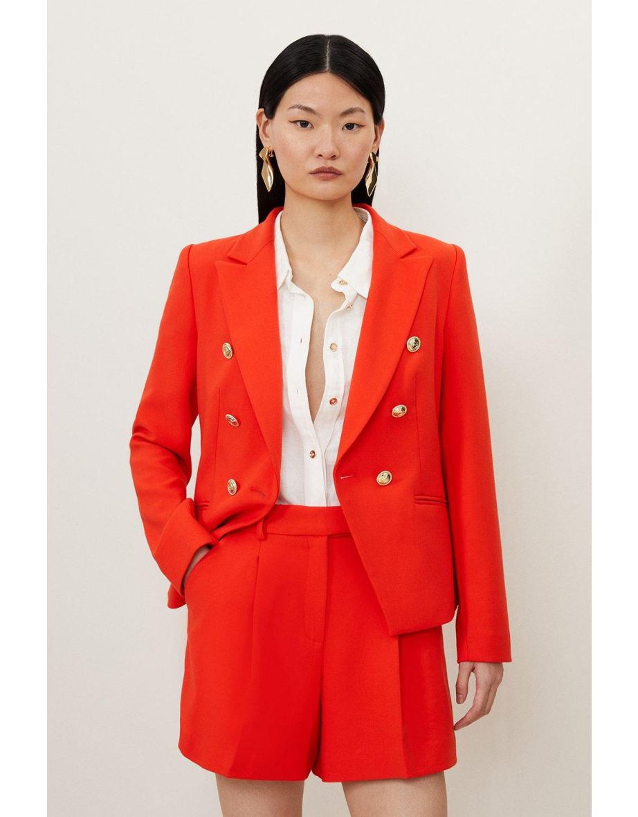 Tailored Button Military Blazer