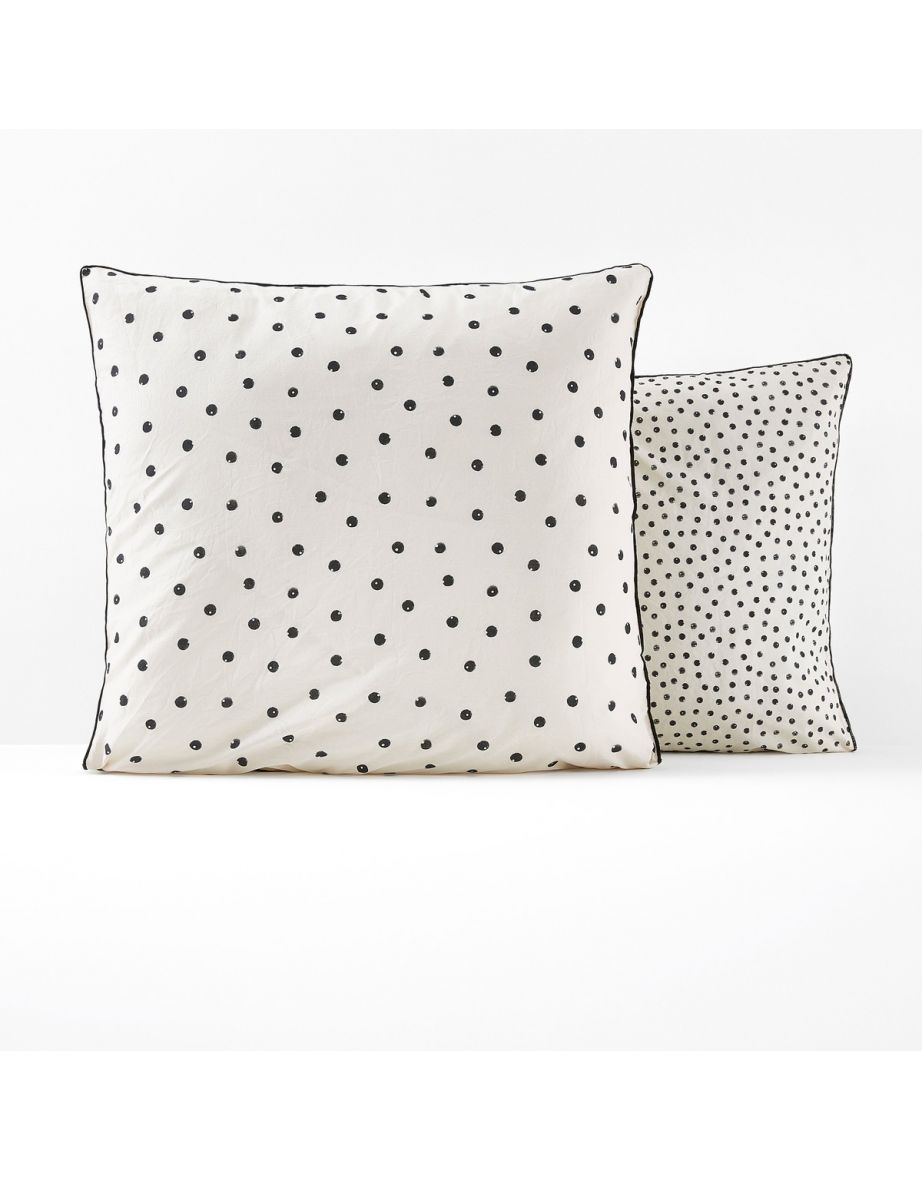 Lison Washed Cotton Polka Dot Pillowcase