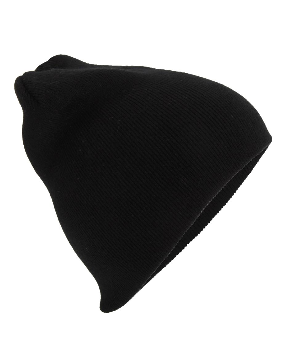 Beechfield Plain Basic Knitted Winter Beanie Hat - Black