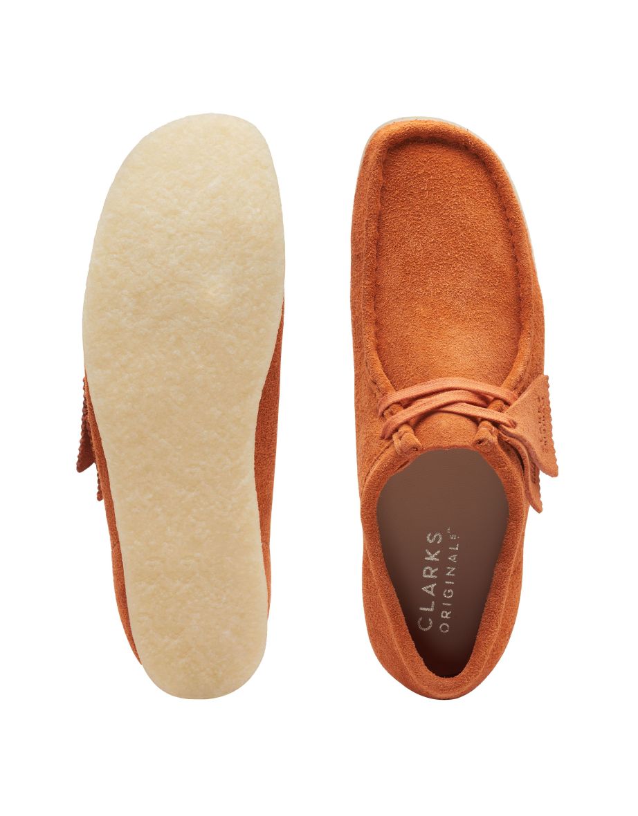 Men's Clarks Originals Wallabee Shoes in Orange - 6
