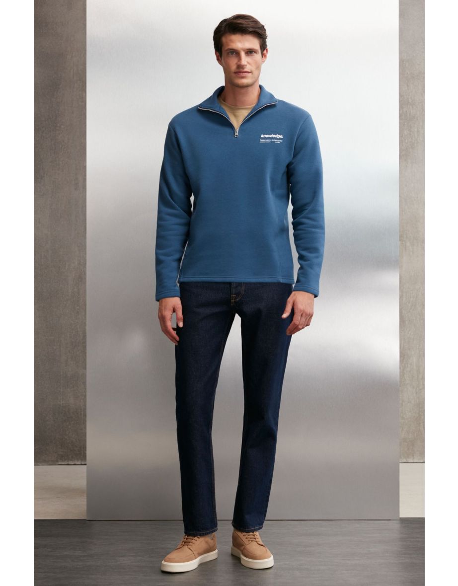 Halden Oversize Blue Single Sweatshirt