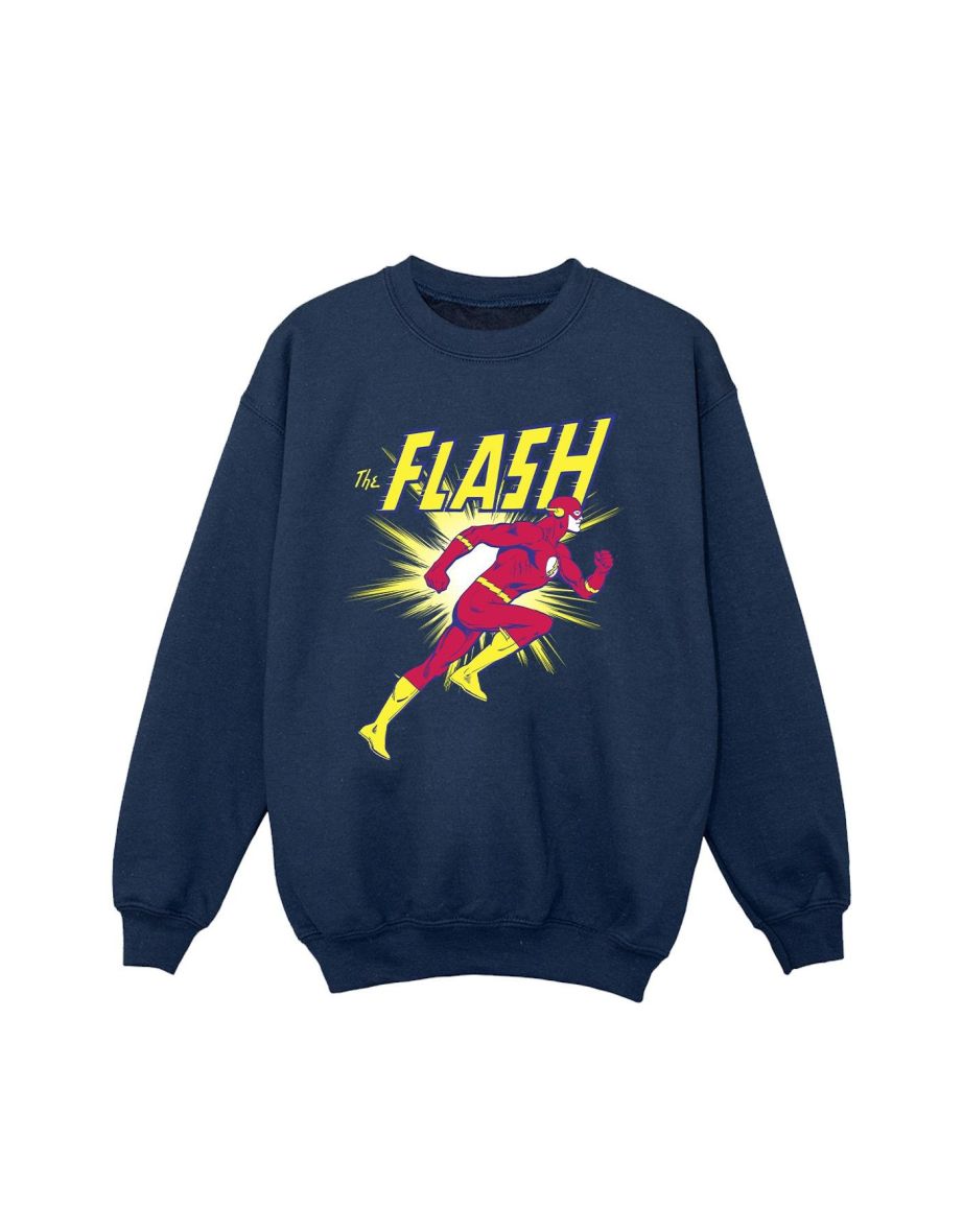 DC Comics Girls The Flash Running Sweatshirt - Navy Blue