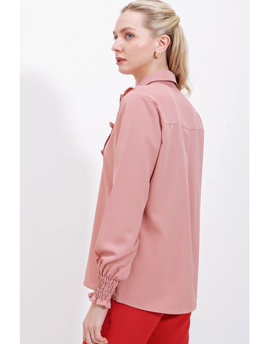Bigdart Pink Ruffle Shirt - 4