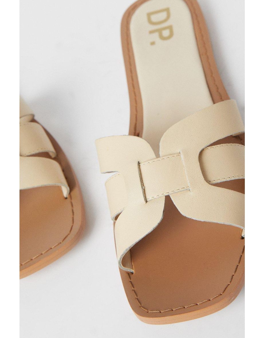 Leather Jemma Woven Sliders - 3