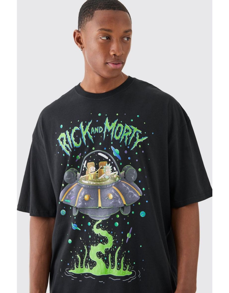 Tall Rick And Morty T-shirt In Black - black - 2