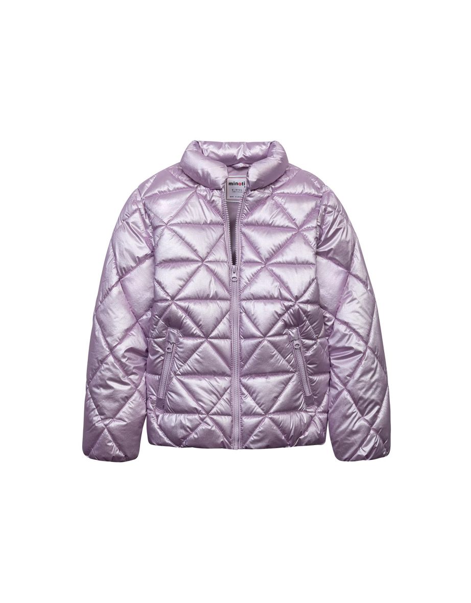 Girls Quilted Funnel Neck Puffer Coat