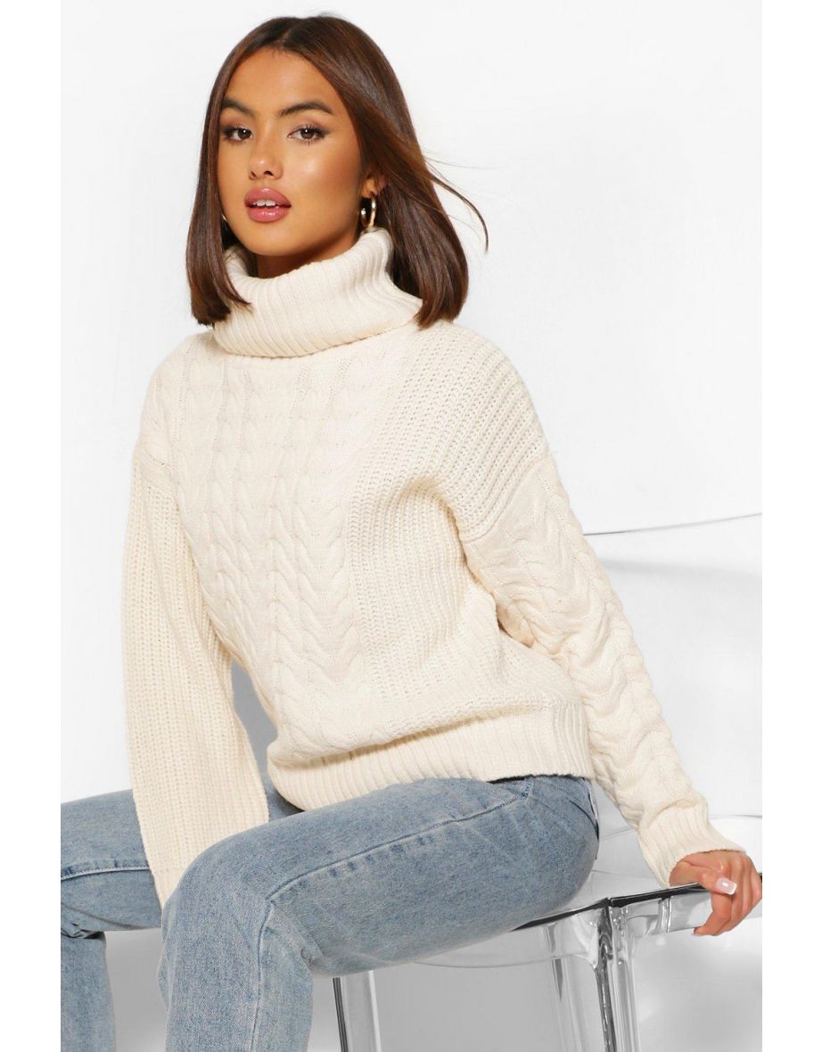 Cable Knit Jumper - cream