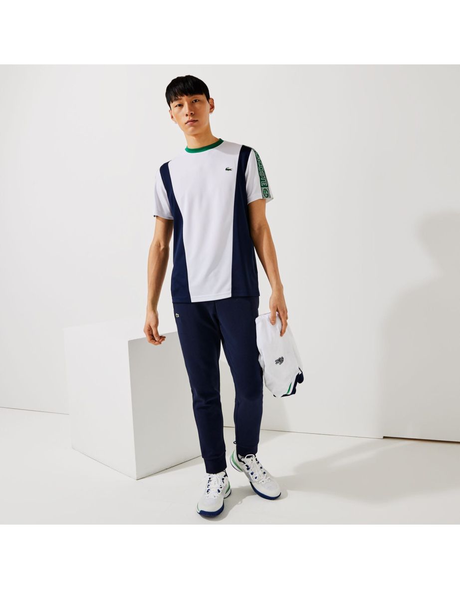 Men's Lacoste Sport Cotton Fleece Tennis Jog Pants in Blue
