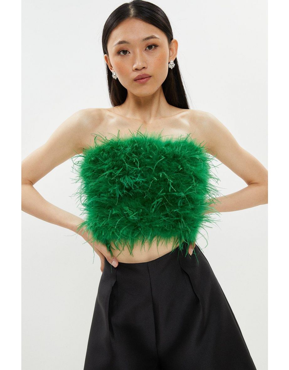Feather Bandeau Top
