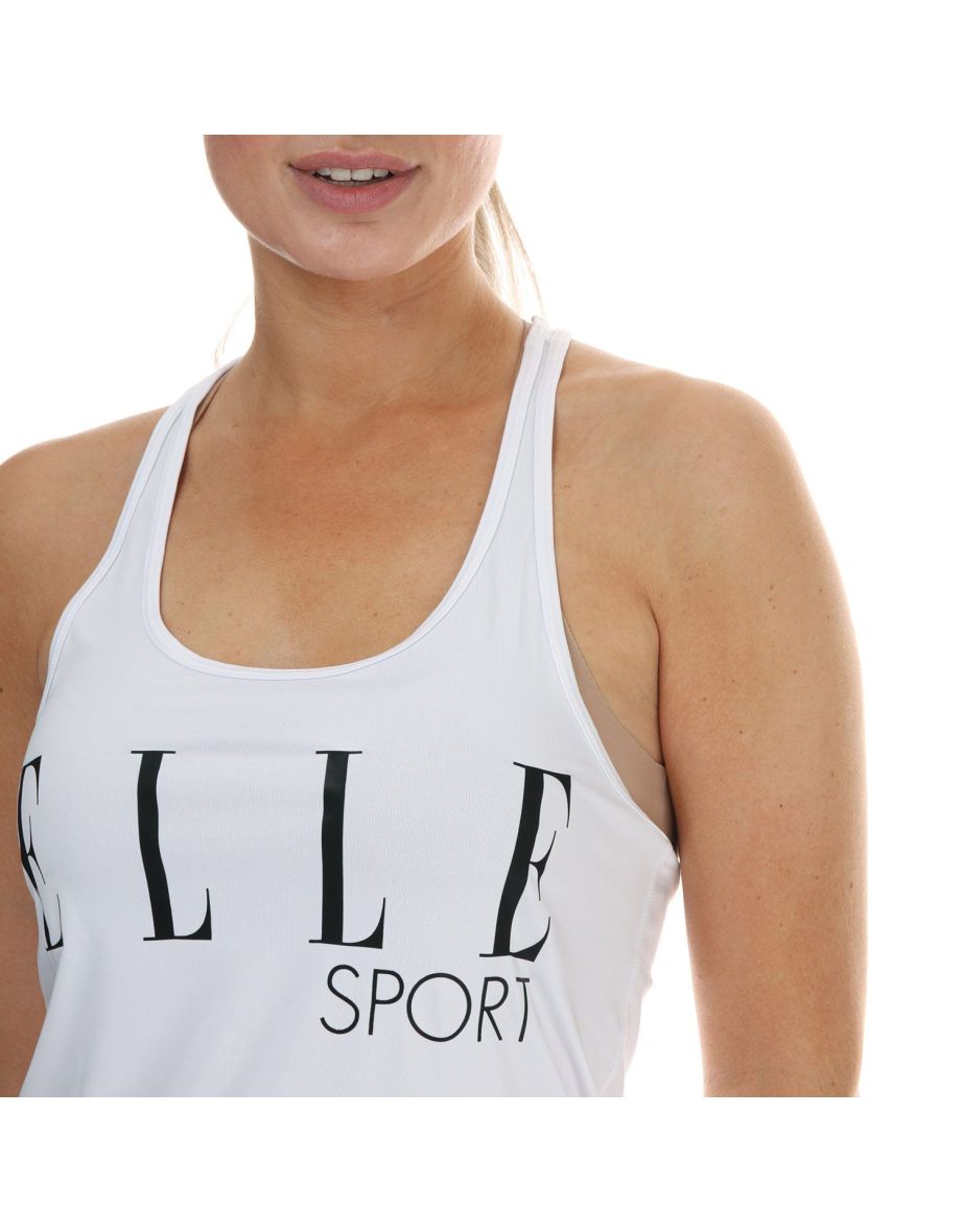 Women's Elle Sport Signature Poly Vest in White - 5