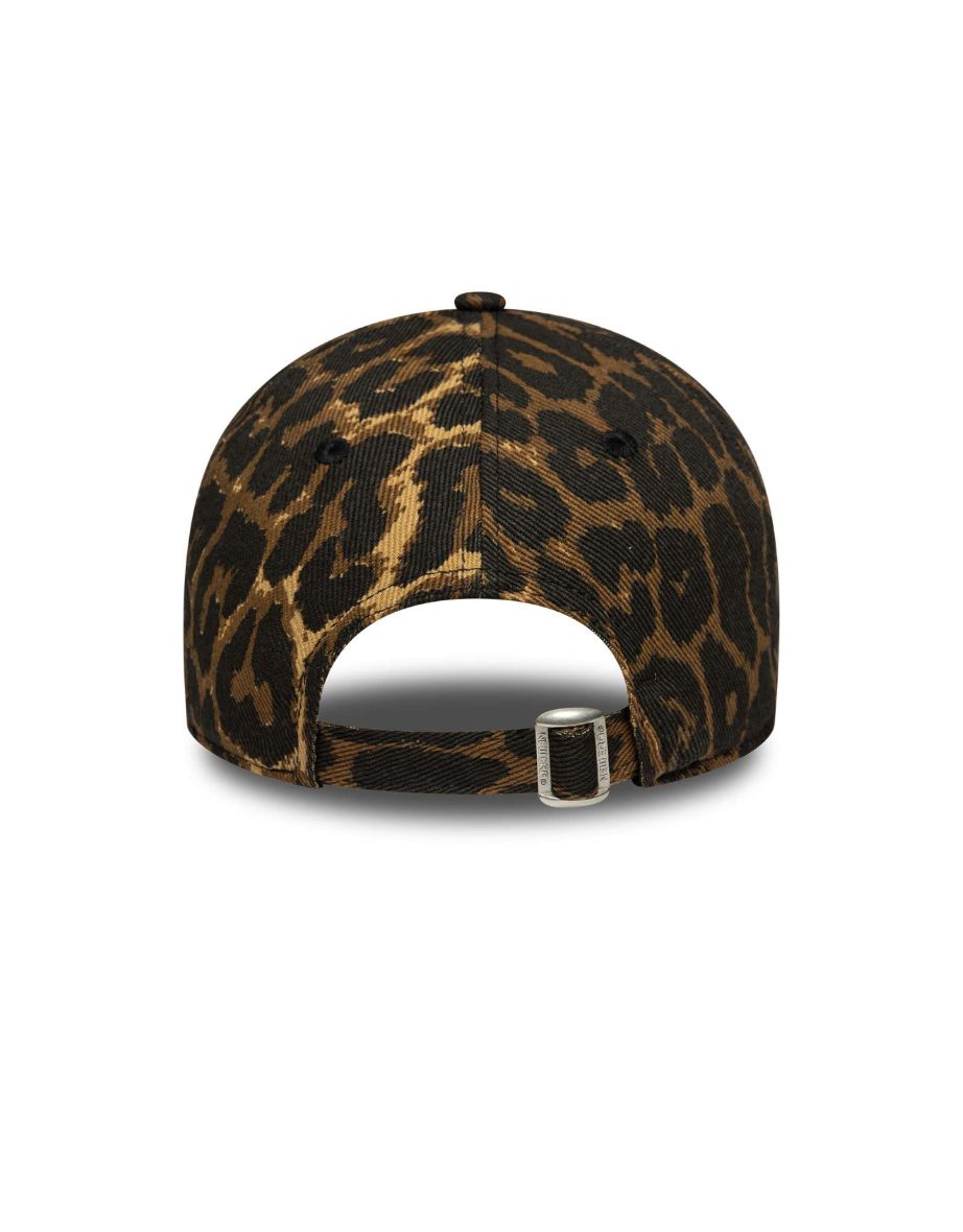 New Era Womens New York Yankees 9TWENTY Outline Leopard Baseball Cap - Black - OSFM - 3
