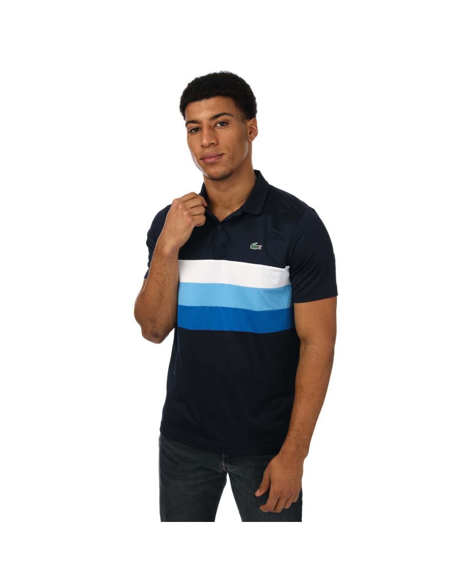 Polo lacoste bleu outlet blanc noir