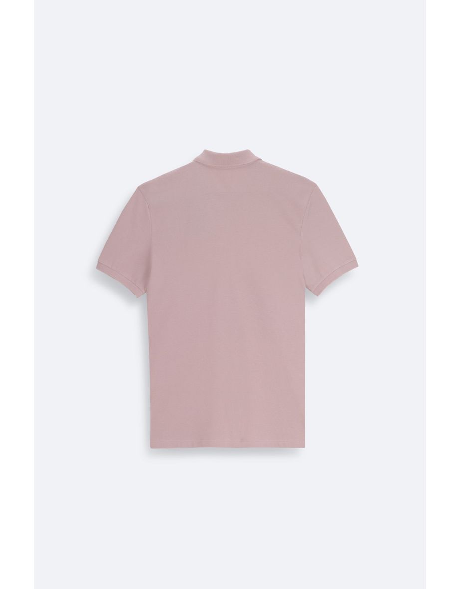 Men's Powder 100% Cotton Cool Keeping Standard Fit Regular Cut Polo Neck T-shirt - 7