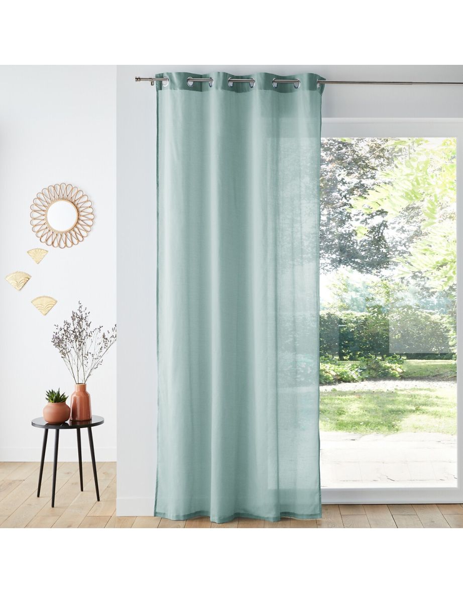 Cotton Voile Single Panel with Eyelet Header