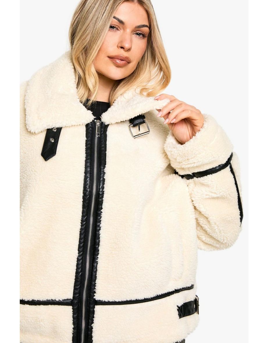 Borg Oversized Aviator Jacket - 3