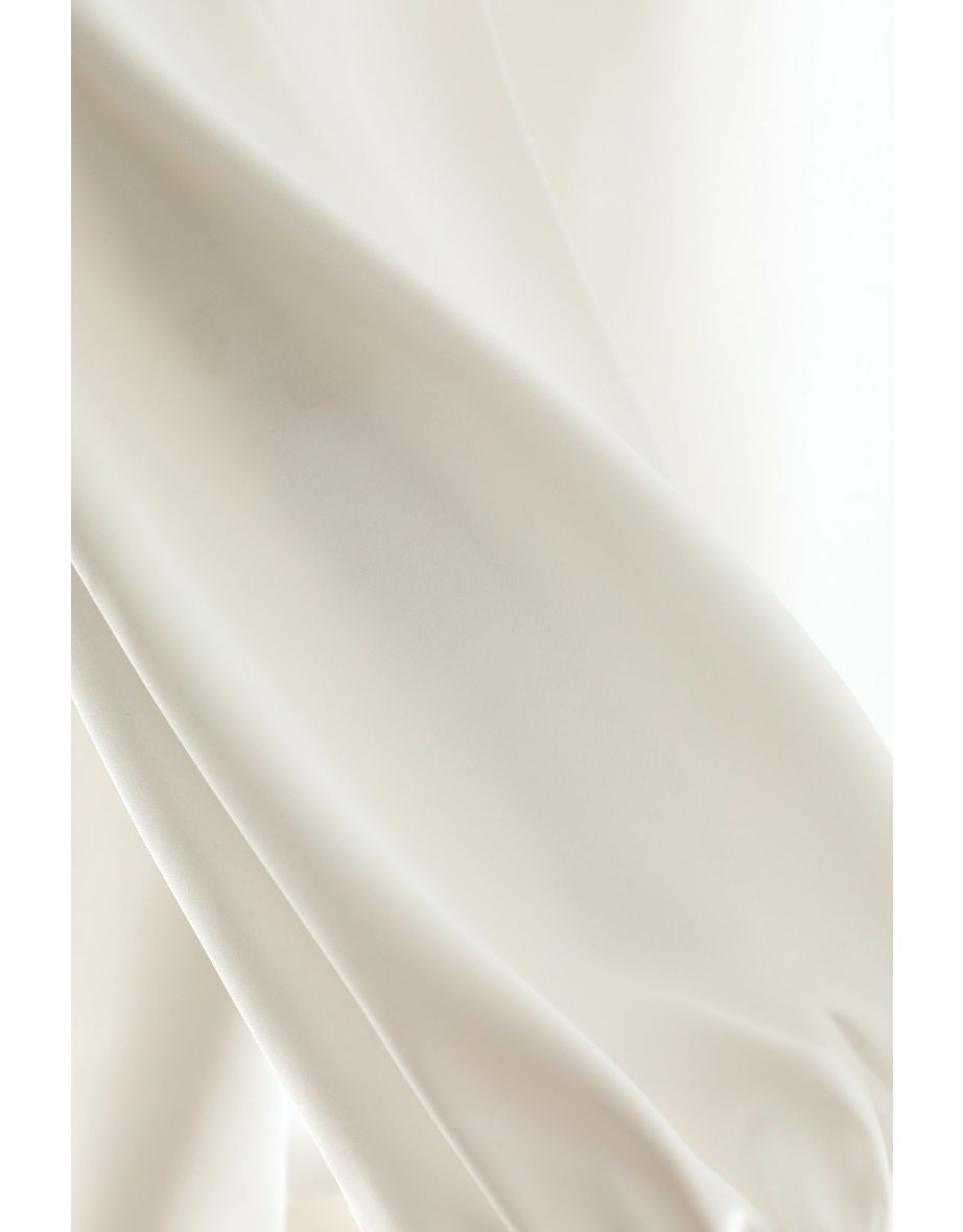 White Satin Blouse - 5