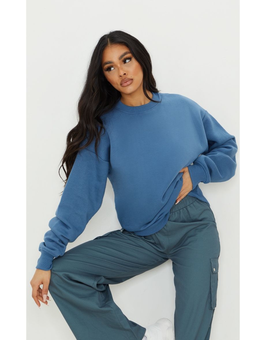 Dusty blue outlet sweatshirt