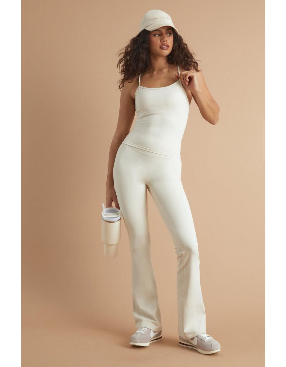 DSGN Studio Super Soft Peached Sculpt Padded Strappy Sports Vest - stone - 3