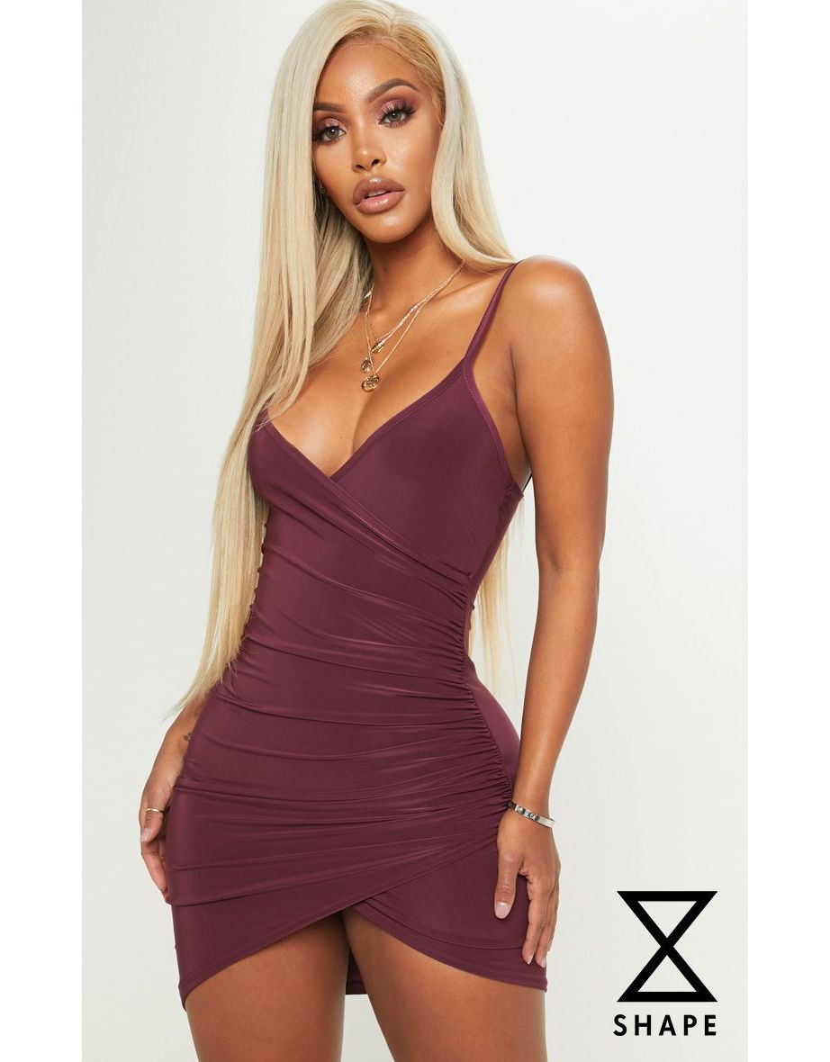 Burgundy shop dress plt