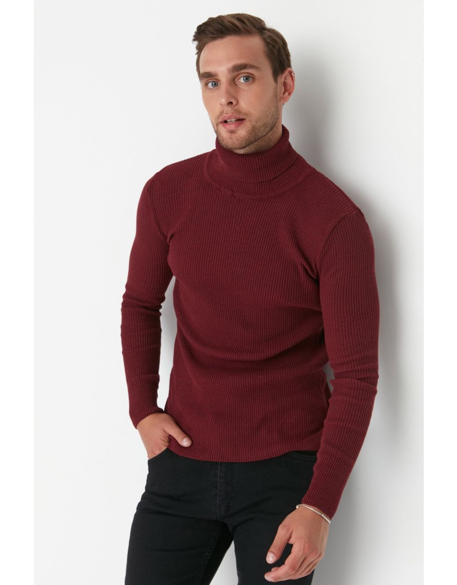 Sweater - Burgundy - Fitted