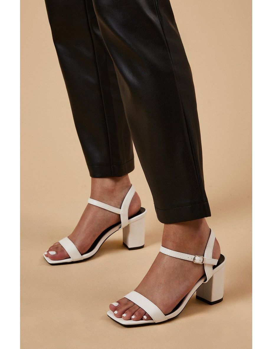 Mimosa High Block Heel Barely There Sandals