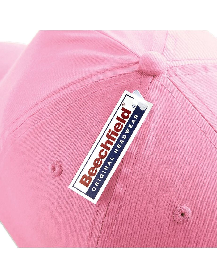 Beechfield Plain Unisex Junior Original 5 Panel Baseball Cap - Classic Pink - 3
