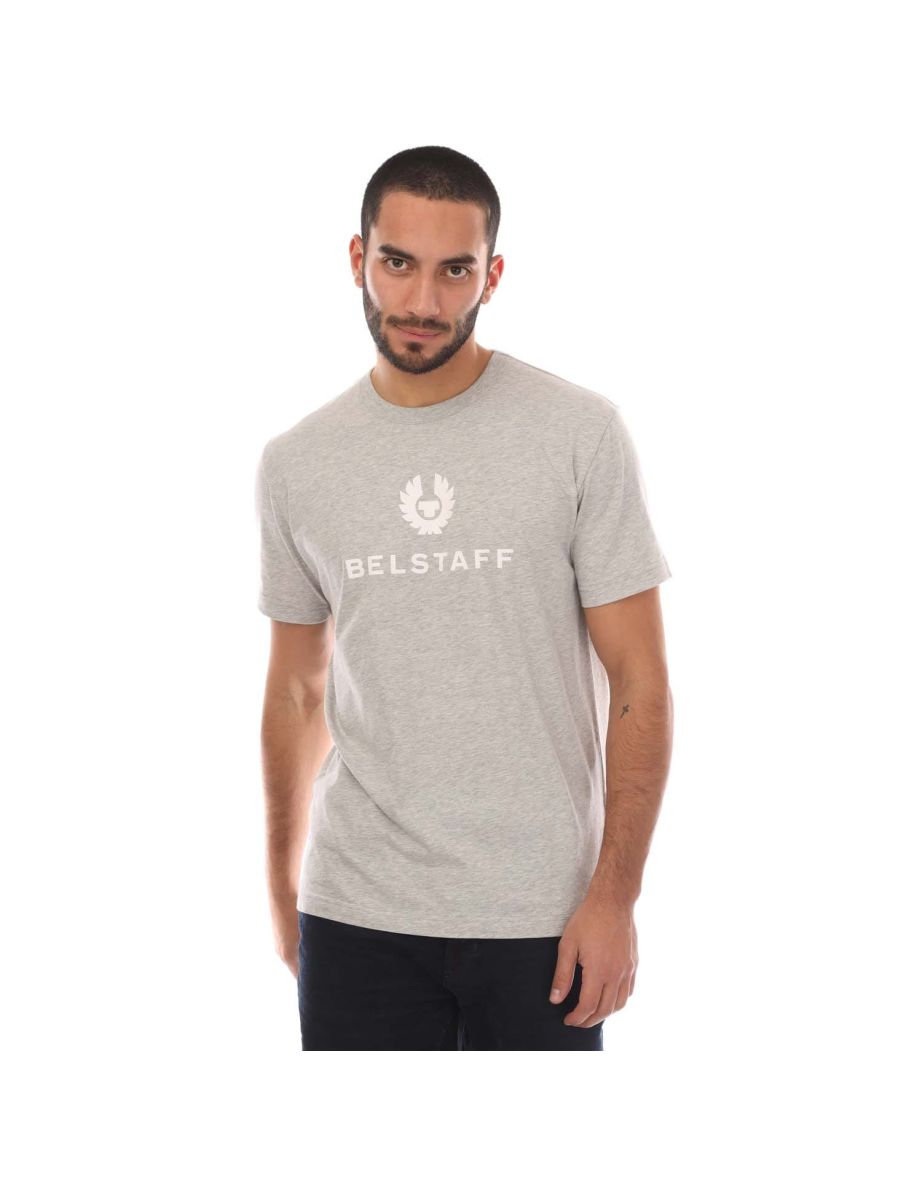 Men's Belstaff Cotton Jersey Signature T-Shirt in Silver