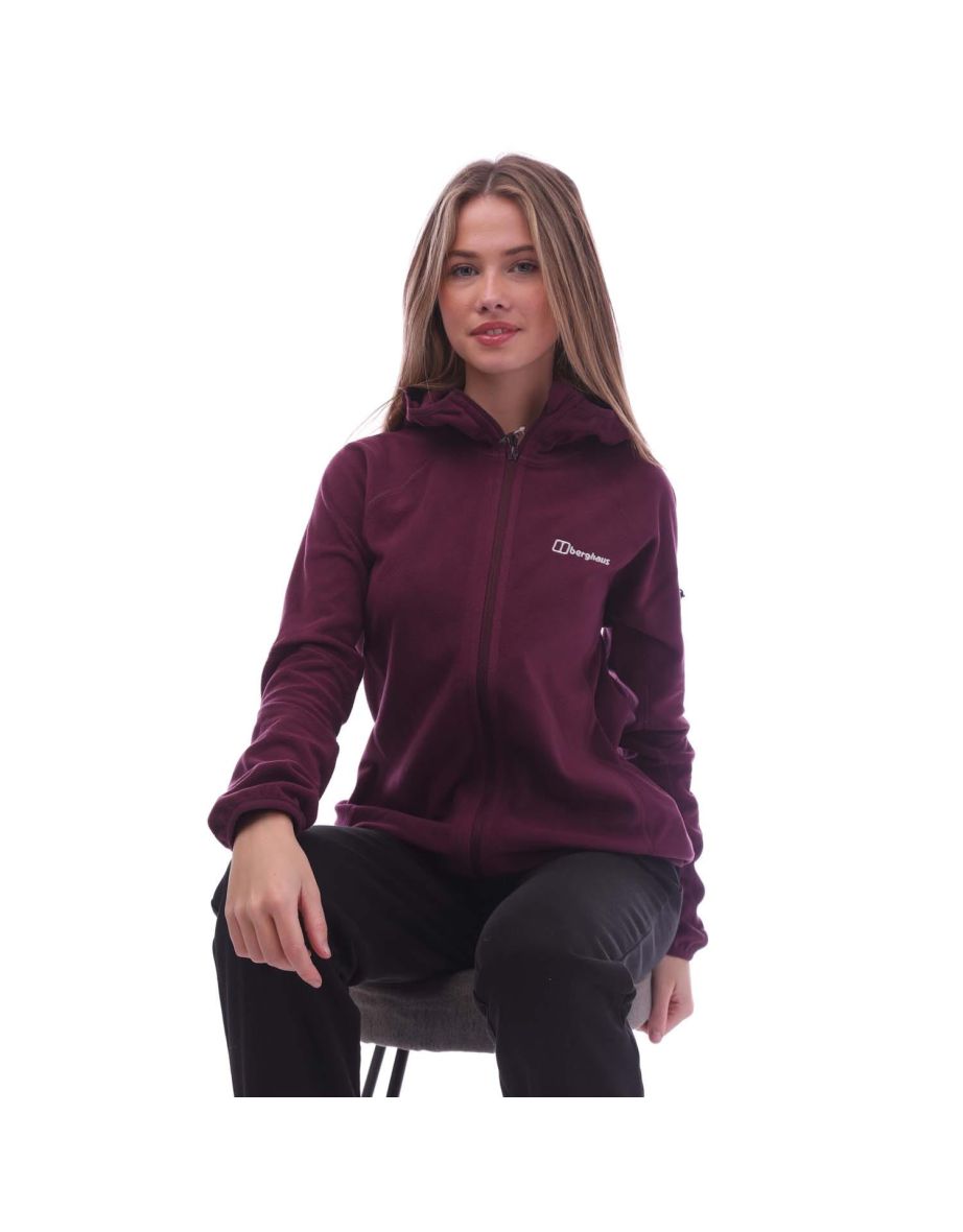 Women's Berghaus Kedron Eco Hooded Fleece Jacket in Purple - 3