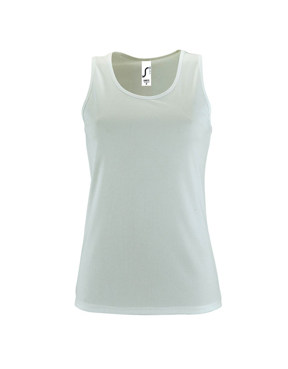 SOLS Womens/Ladies Sporty Performance Sleeveless Tank Top - White
