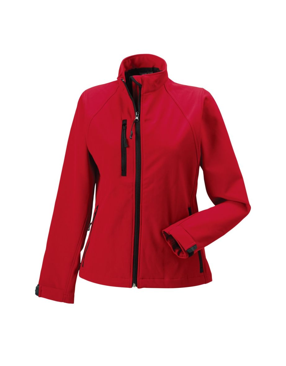 Jerzees Colours Ladies Water Resistant & Windproof Soft Shell Jacket - Classic Red