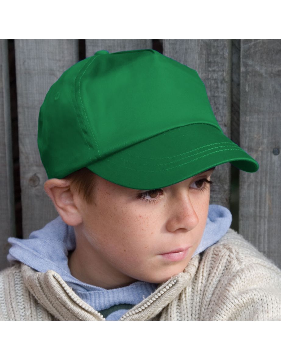 Result Unisex Childrens/Kids Plain Basebll Cap - Kelly Green - 1