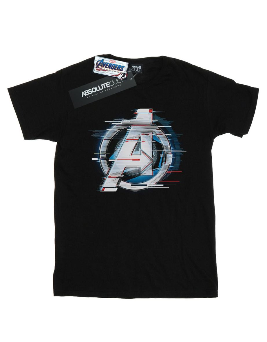 Marvel Boys Avengers Endgame Team Tech Logo T-Shirt - Black - 1