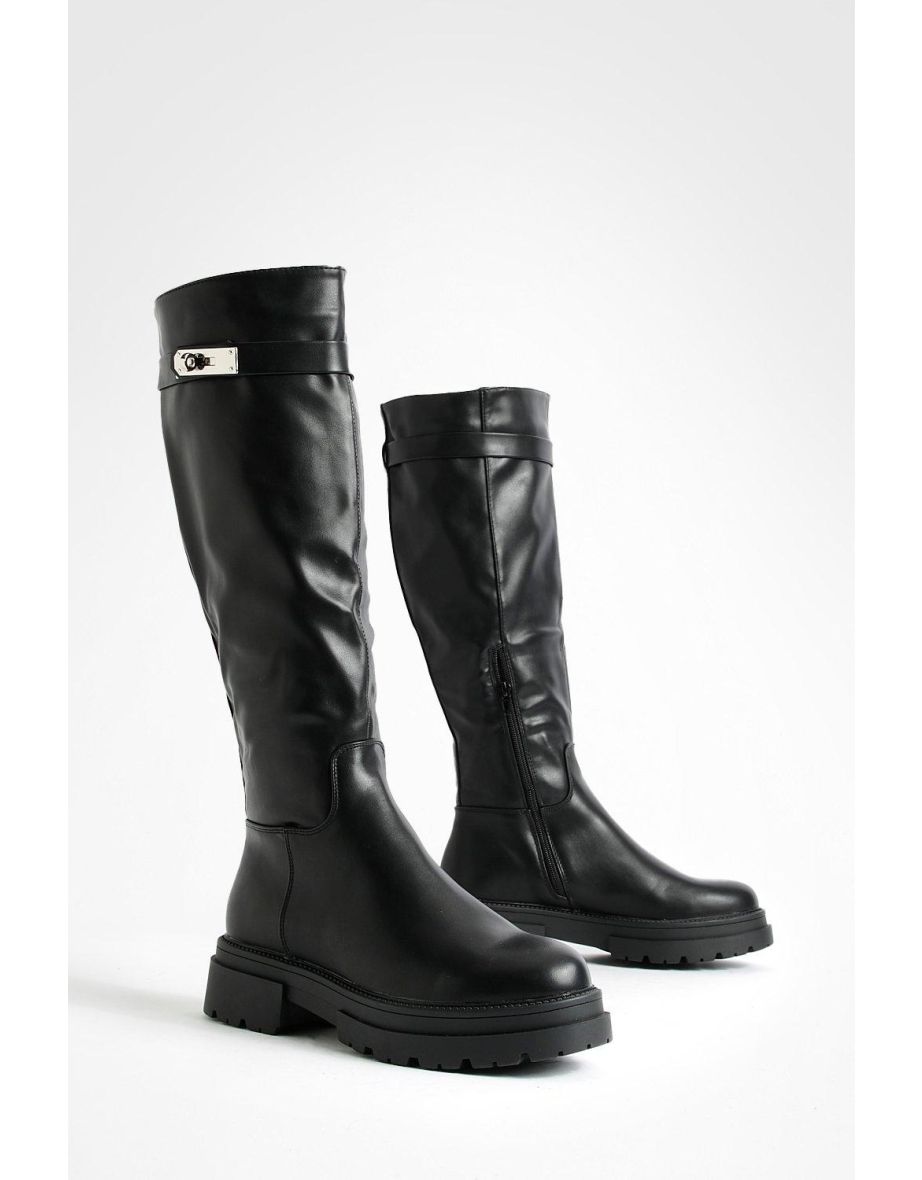 Biker clearance flat boots