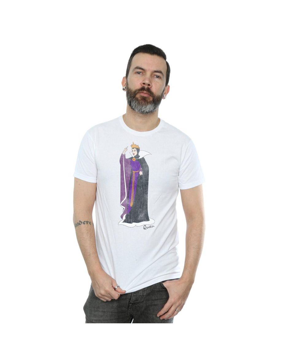 Disney Mens Snow White Classic Evil Queen Grimhilde T-Shirt - White