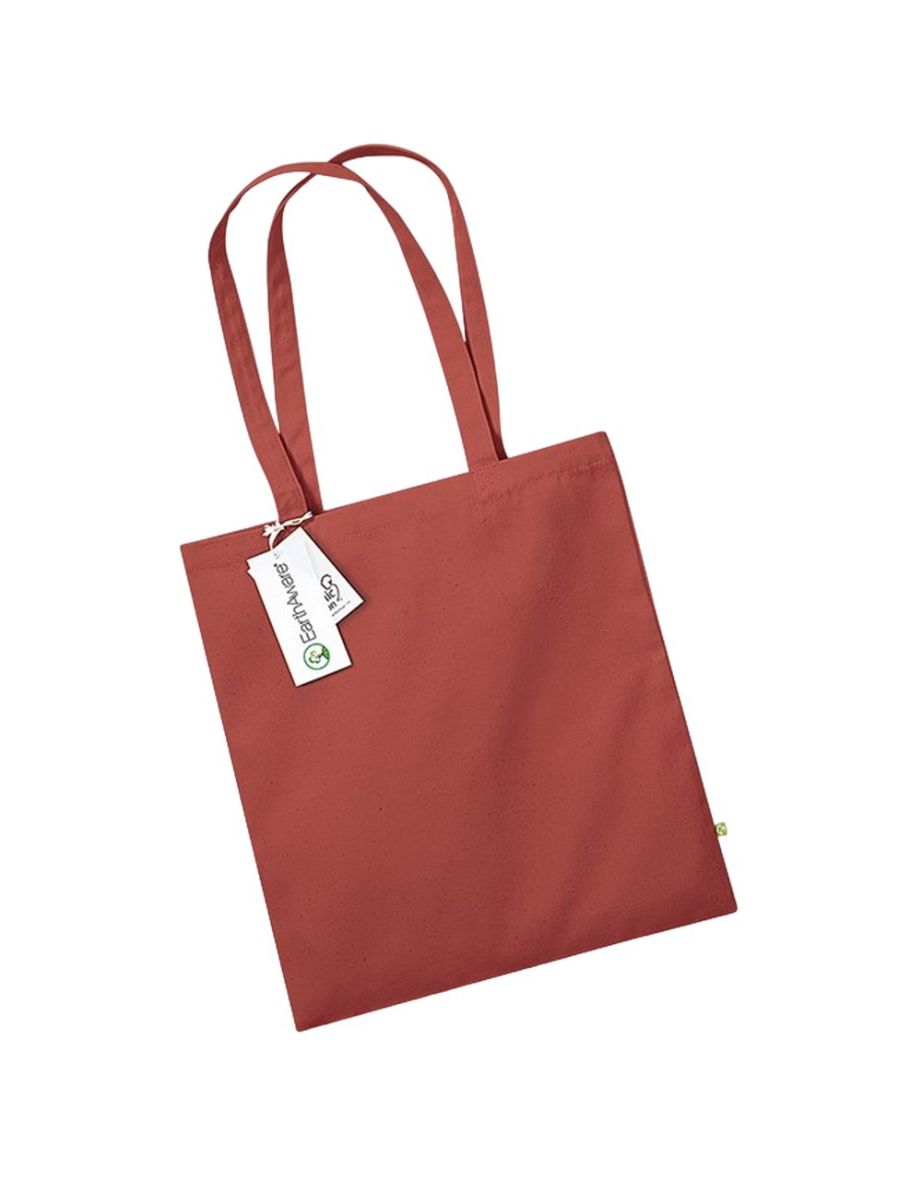Westford Mill EarthAware Organic Bag For Life Tote Bag - Orange Rust