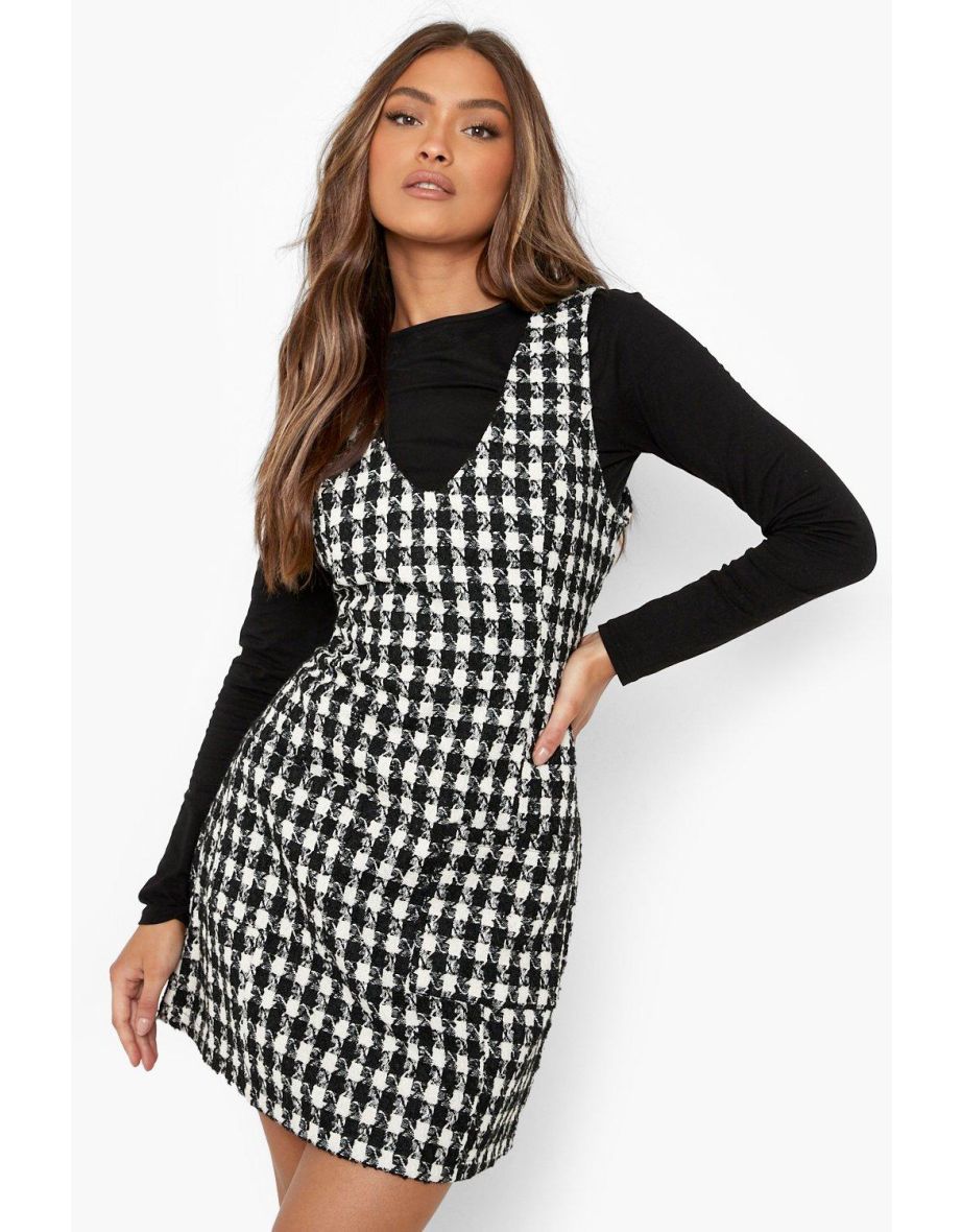 Oasis check pinafore on sale dress