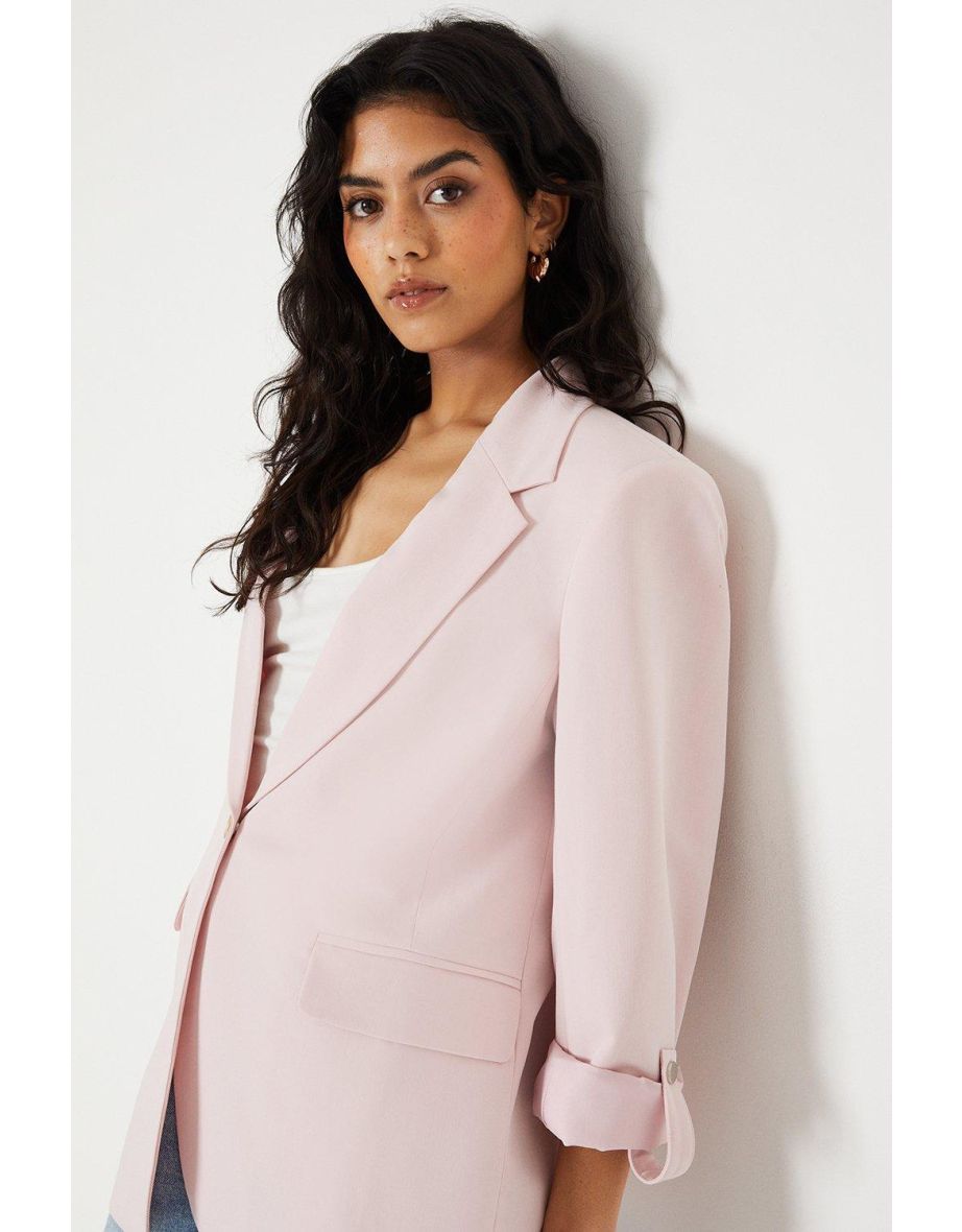 Petite Turn Back Cuff Blazer - 3