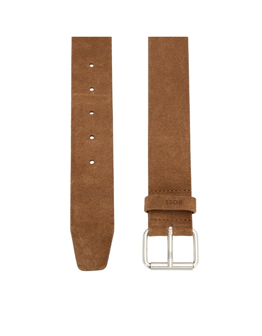 Accessories Boss Serge Suede Belt in Brown - 1