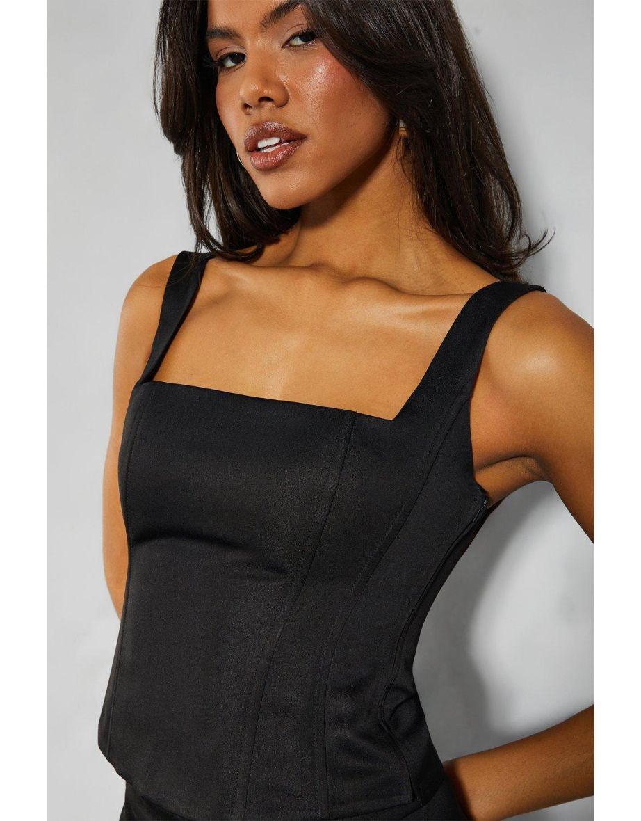 Premium Square Neck Longline Corset Top - 3