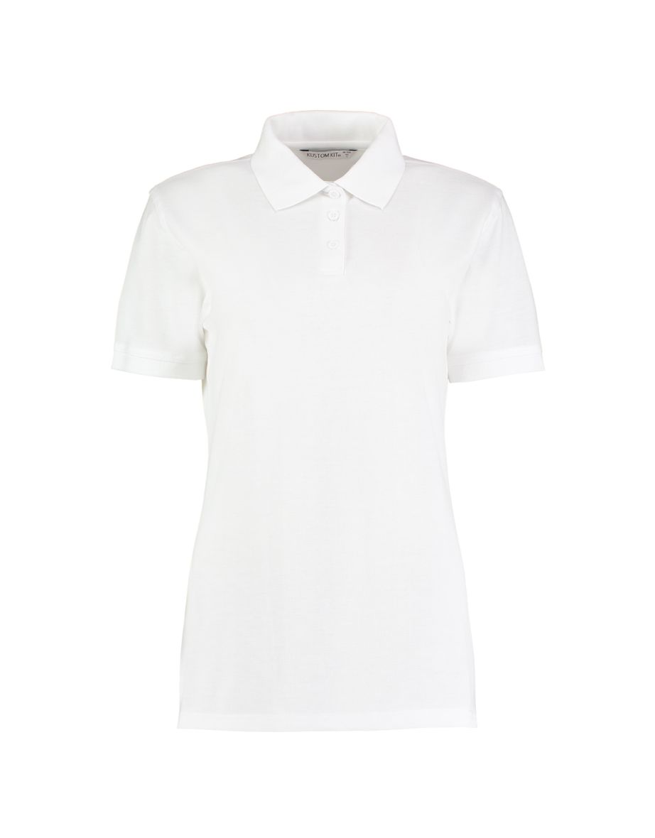 Kustom Kit Ladies Klassic Superwash Short Sleeve Polo Shirt - White