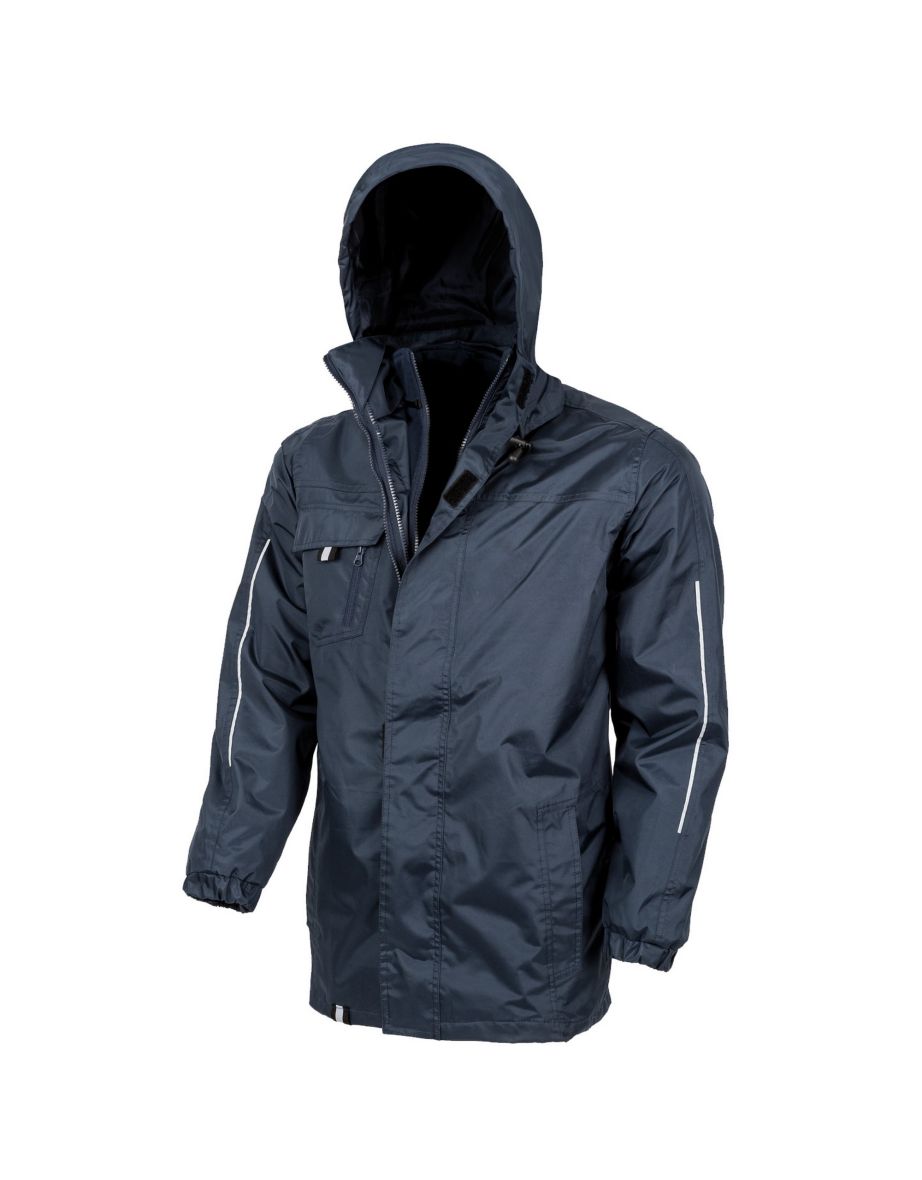 Result Core Mens Printable 3-In-1 Transit Jacket - Navy