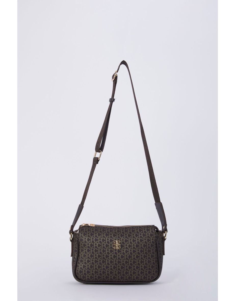 Small Alphabet Brown Women's Shoulder Bag - 5