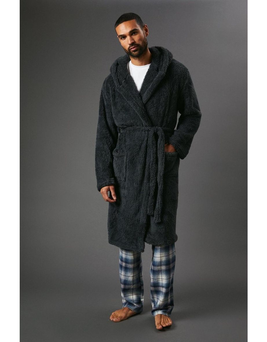 Men's Chunky Sherpa Hooded Robe