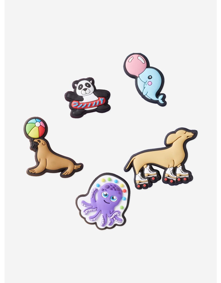 Kids Fun Animal Friends Jibbitz™ Charm 5 Pack in Multicolour