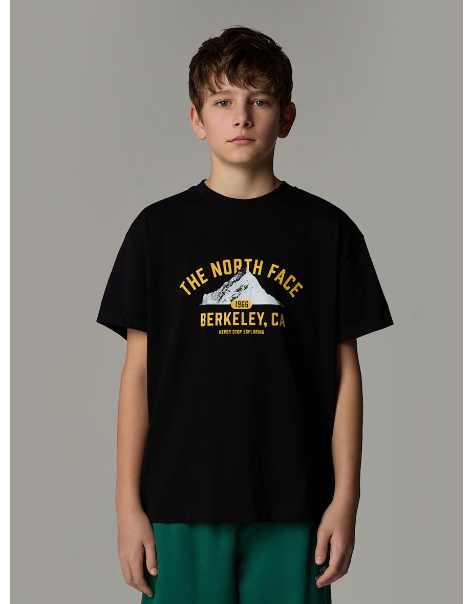 Kids Varsirty Graphic Oversized T-Shirt in Black