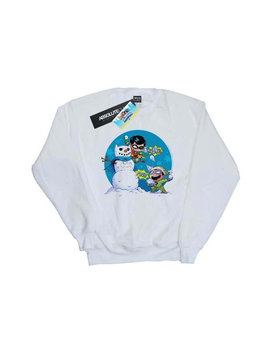 DC Comics Girls Super Friends Chillin Like A Villain Sweatshirt - White