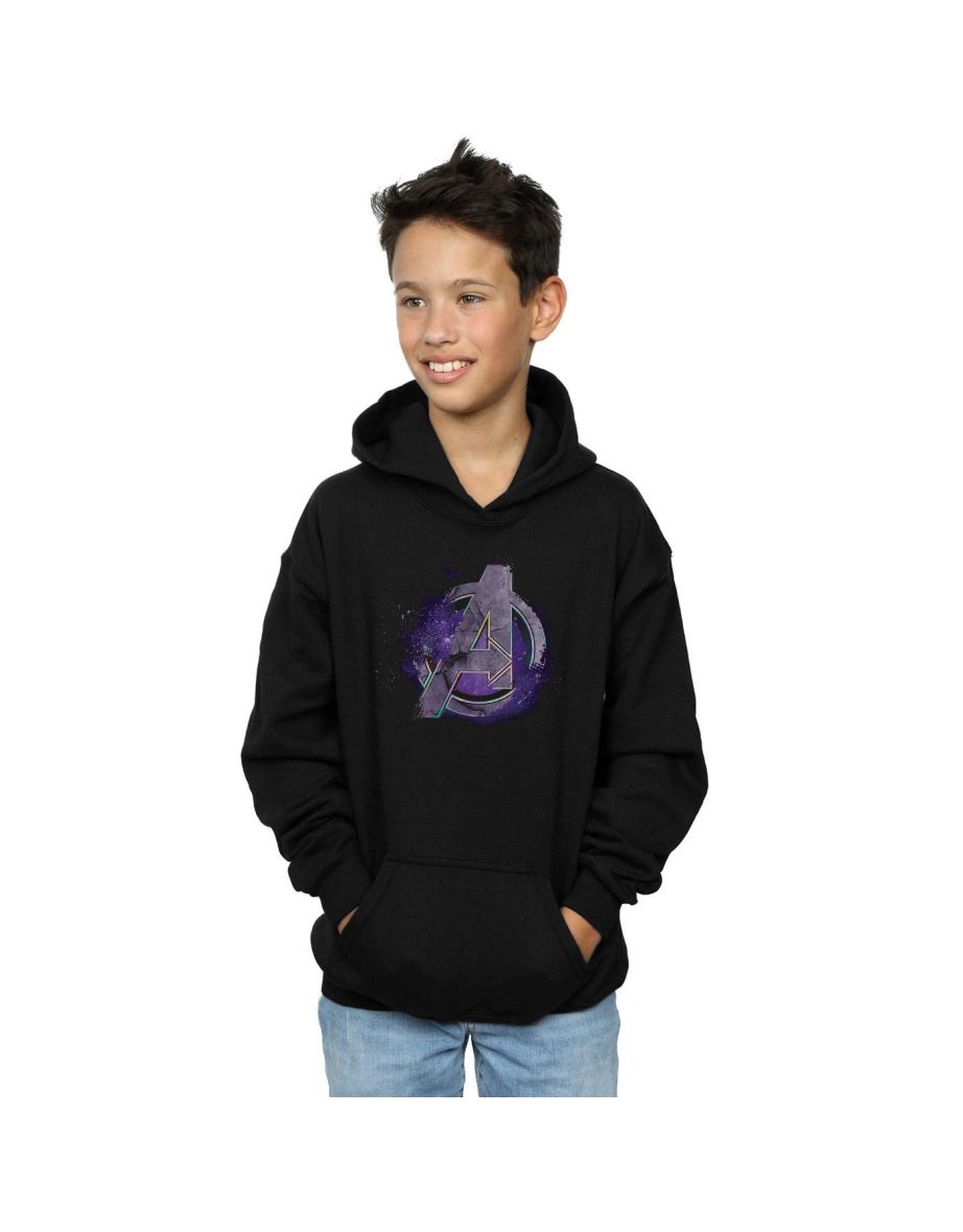 Shop Marvel Boys Avengers Endgame Space Logo Hoodie Black Online in United Arab Emirates VogaCloset