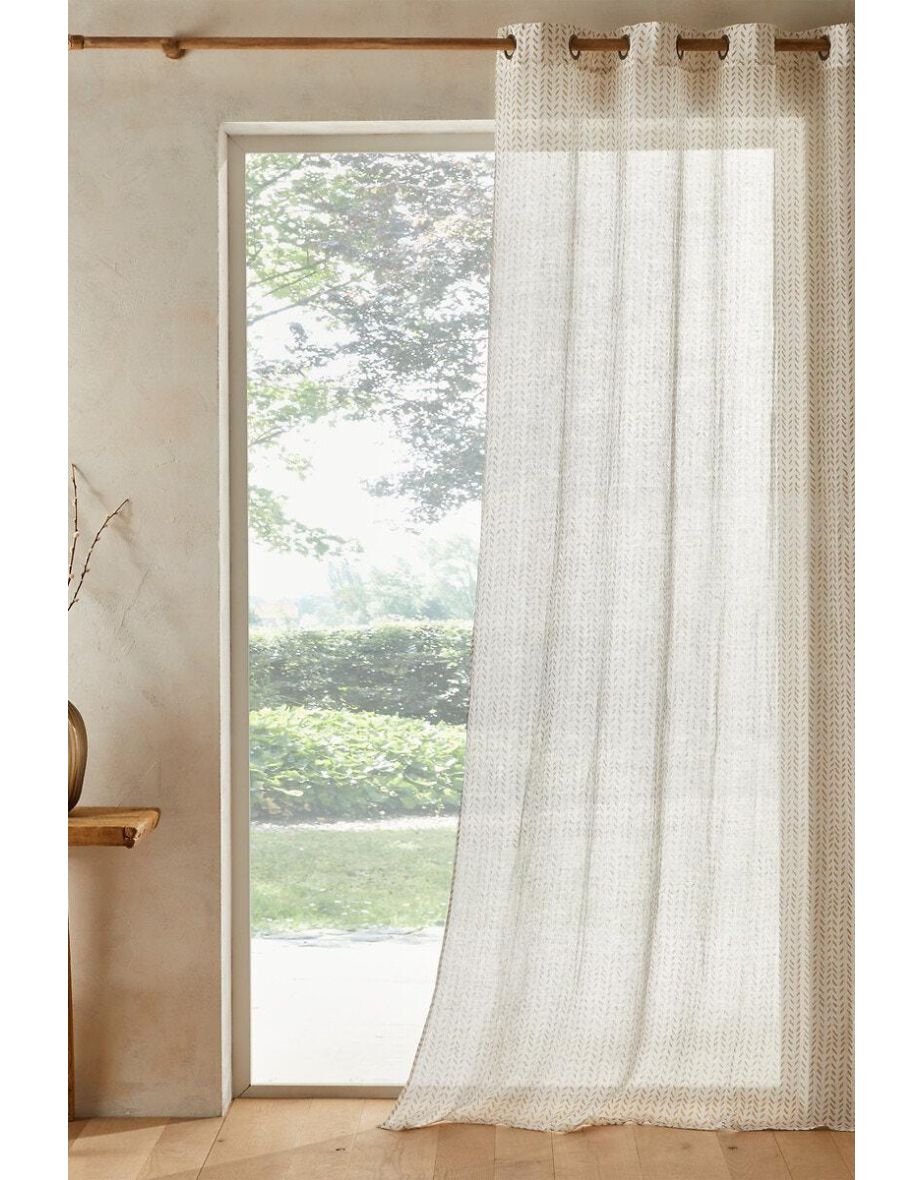 Puyconnie Single Linen Voile Eyelet Panel